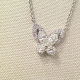 18K White Gold 0.75ctw Diamond Pendant Necklace