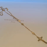 18K Yellow Gold Chain Cross