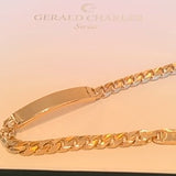 18K Yellow Gold Cuban Chain Barcelet