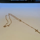 18K Yellow Gold Cross Pendant Necklace