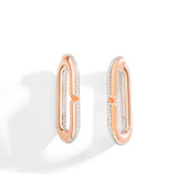 18K Rose Gold 0.85ctw Hoops Earrings