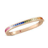 Roberto Coin 18K Rose Gold Multi Sapphires Bangle