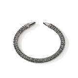 John Hardy Sterling Silver  0.25ctw Diamond Cuff Bracelet