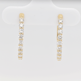 18K Yellow Gold 7.00ctw Hoops Earrings