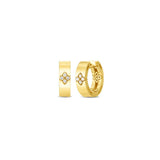 18K Yellow Gold 0.05ctw Hoops Earrings