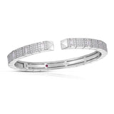 18K White Gold 2.93ctw Diamond Bangle