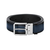 Montblanc 35 Mm Leather Pin Buckle Belt Blue 131184