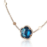 18K Rose Gold 0.08ctw Diamond Bon Ton Necklace