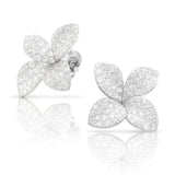18K White Gold 1.23ctw Diamond ChainPetit garden Ear  Ring