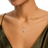 18K Yellow Gold 1.18ctw Diamond Pendant Necklace