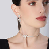 18K White Gold 1.36ctw Diamond Choker Necklace