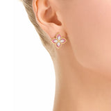 18K Two-Tone 0.35ctw Diamond Studs Earrings