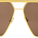 Bottega Veneta BV1012S Stainless Steel Yellow Sunglasses