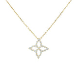 18K Yellow Gold 1.18ctw Diamond Pendant Necklace