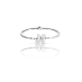 18K White Gold 0.48ctw Diamond Bangle