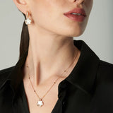 18K Rose Gold 0.12ctw Diamond Pendant Necklace