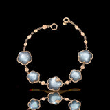 18K Rose Gold 0.04ctw Diamond Bead Bracelet