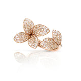 18K Rose Gold 1.24ctw Diamond Studs Giardini segreti Ring