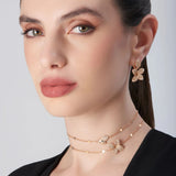 18K Rose Gold 1.12ctw Diamond  Giardini Segreti Necklace