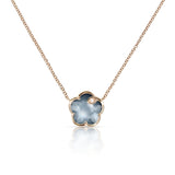 18K Rose Gold 0.01ctw Diamond Chain Petit joli Neckles