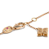 18K Yellow Gold 0.06ctw Diamond Petit Venetian Flower Bracelet