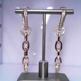 18K Rose Gold 1.48ctw Jacket Earrings