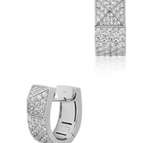 18K White Gold 2.30ctw Diamond Hoops Earrings