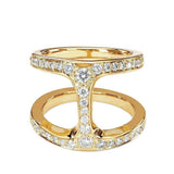 18K Yellow Gold 0.64ctw Diamond Right Hand Ring