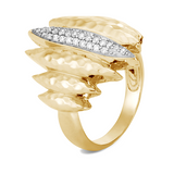 18K Yellow Gold 0.26ctw Diamond Right Hand Ring