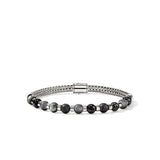 Sterling Silver, Beaded Bracelet, Hardstones