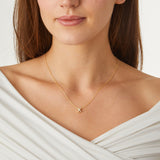 18K Yellow Gold 0.05ctw Diamond "K"  Pendant Necklace