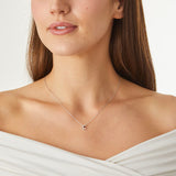 18K White Gold 0.05ctw Diamond Initial Ltter "C" Necklace