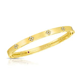 18K Yellow Gold 0.15ctw Diamond Bangle
