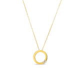 18K Yellow Gold 0.07ctw Diamond Pendant Necklace