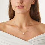 18K White Gold 0.05ctw Diamond Initial "k" Pendant Necklace
