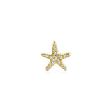 14K Yellow Gold Pave Diamond Studs