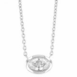 18K White Gold 0.20ctw Diamond Pendant Necklace