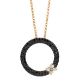 18K Rose Gold 0.72ctw Diamond Pendant Necklace