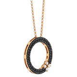 18K Rose Gold 0.72ctw Diamond Pendant Necklace