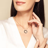 18K Rose Gold 0.72ctw Diamond Pendant Necklace