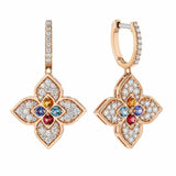 18K Rose Gold 0.87ctw Diamond Earring Jacket Earrings