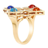 18K Rose Gold 0.85ctw Diamond Right Hand Ring