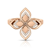 18K Rose Gold 0.05ctw Diamond Right Hand Ring