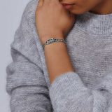 Sterling Silver Silver  Chain Naga Bracelet