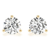 18K Yellow Gold 1.80ctw Diamond Martini / 3-Prong Setting Studs