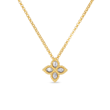 18K Yellow Gold 0.04ctw Diamond Pendant Necklace