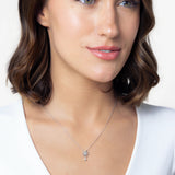18K White Gold 0.16ctw Diamond Pendant Necklace