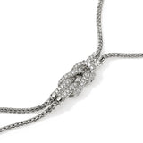 Sterling Silver Silver 0.29ctw Diamond Y Shaped Necklace