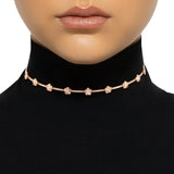 18K Rose Gold 1.56ctw Diamond Choker