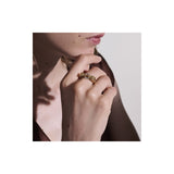 18K Yellow Gold 0.55ctw Diamond Right Hand Ring